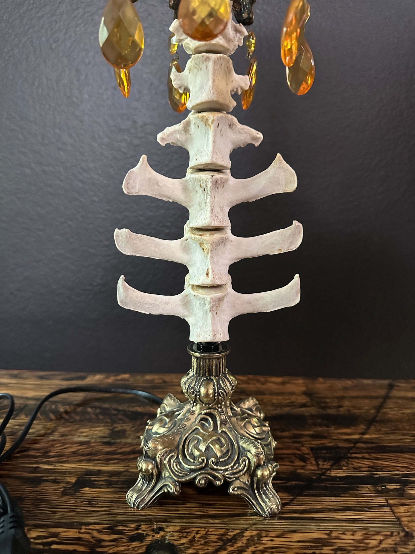 Deer Spine Candlestick Crystal Lamp