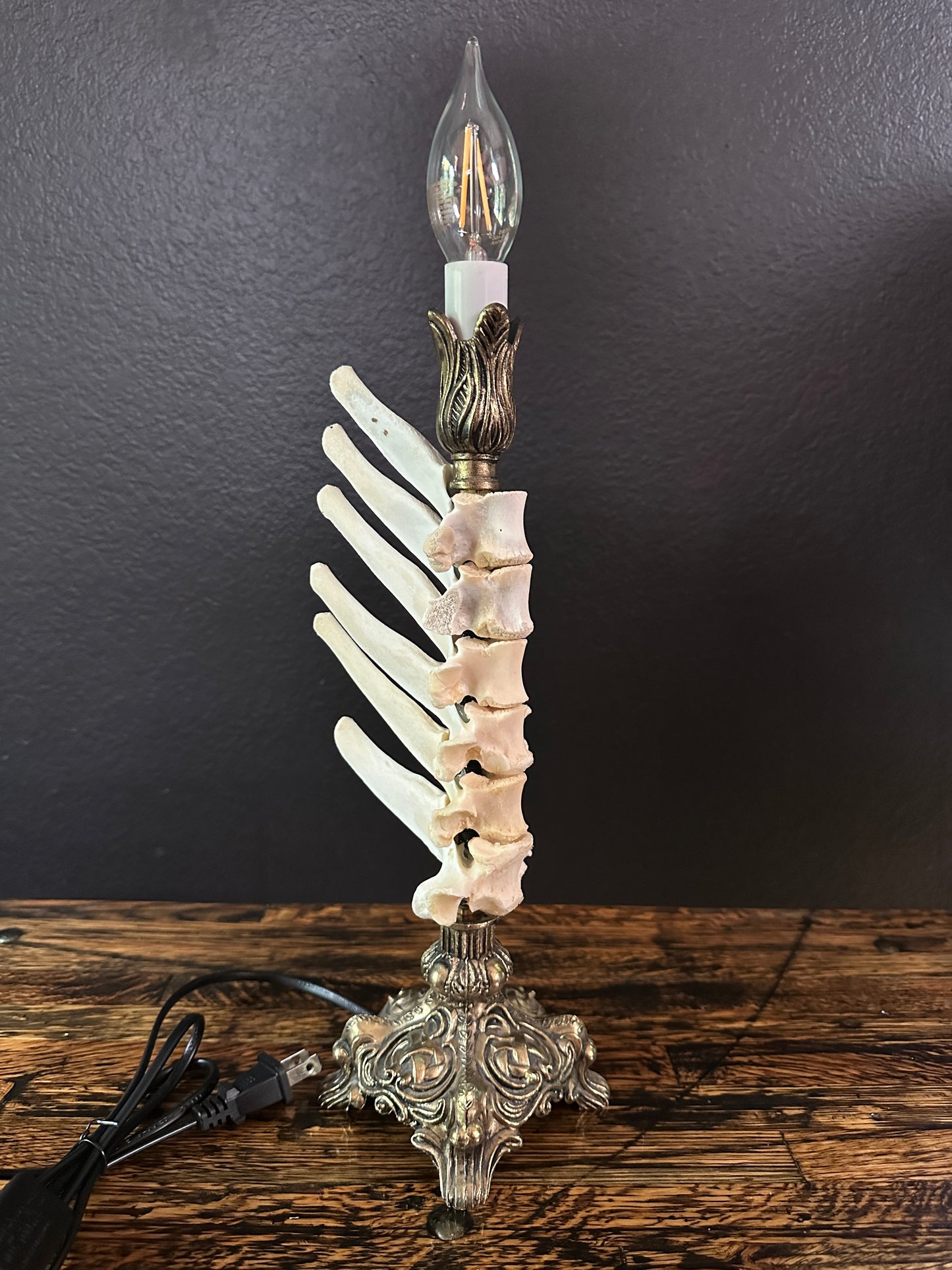 Deer Spine Candlestick Lamp