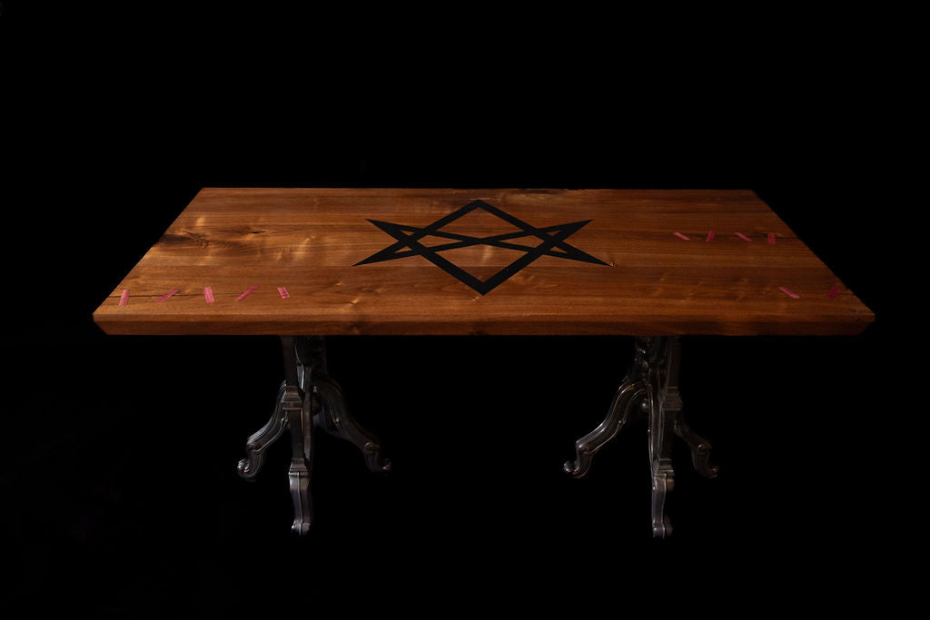 Unicursal Hexagram Black Walnut Coffee Table