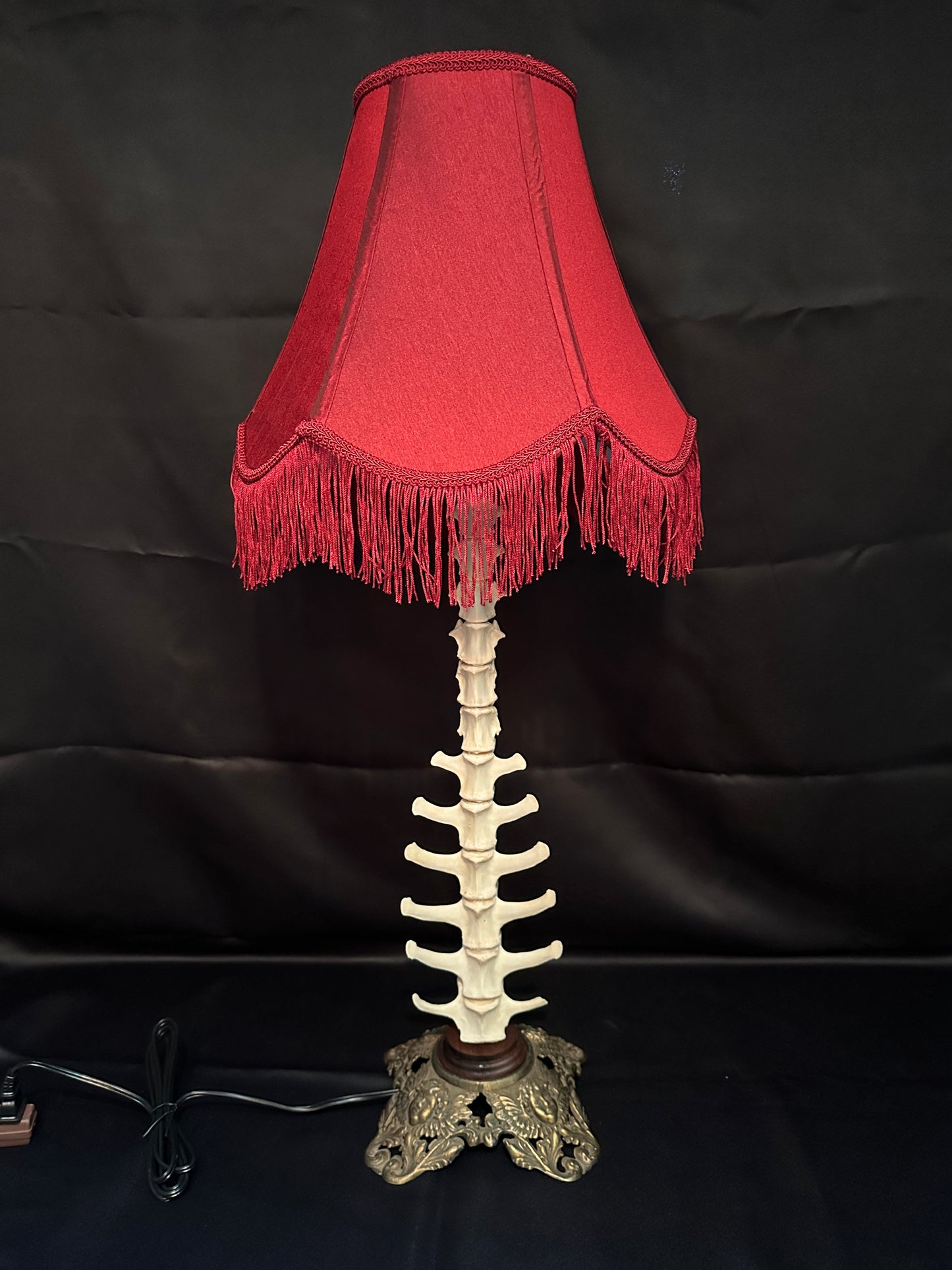 Deer Spine Table Lamp Black Walnut