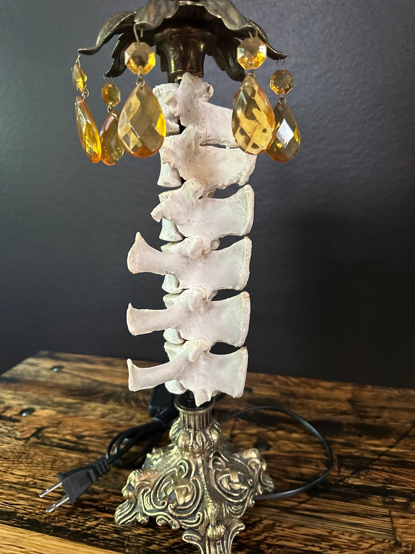 Deer Spine Candlestick Crystal Lamp