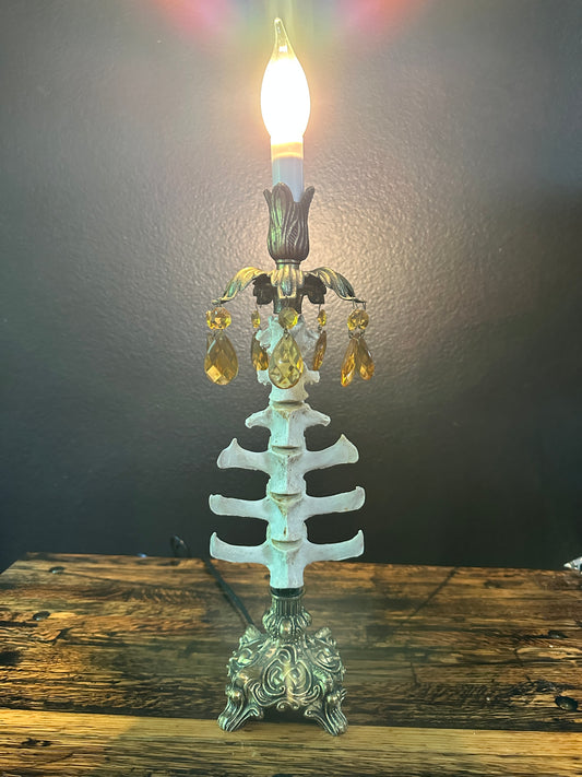 Deer Spine Candlestick Crystal Lamp